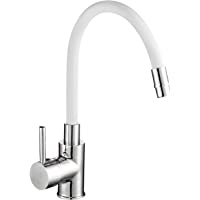RAF Grifo Monomando para Fregadero de Cocina con Caño Flexible Blanco